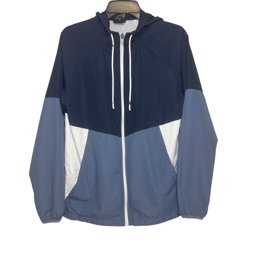 Athletic Works Men's hooded full zip windbreaker jacket Size S‎ (34-36)